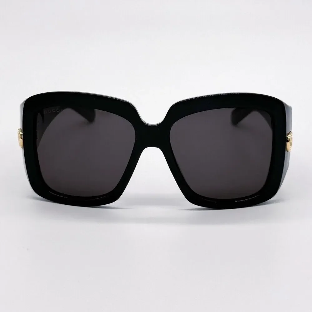 NWT Gucci GG1402S Black Oversized 55mm Sunglasses